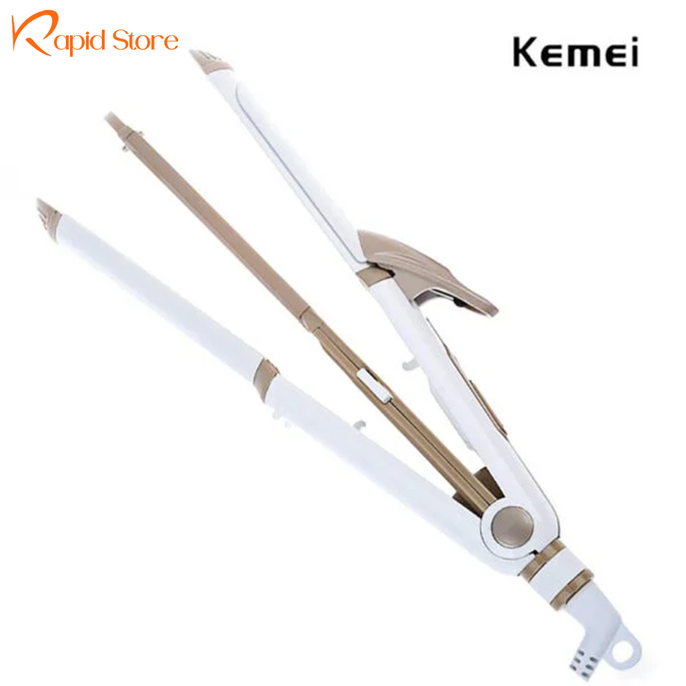 Kemei-KM-1213-Curl-Crimp-3-in-1-Straightener-for-Women