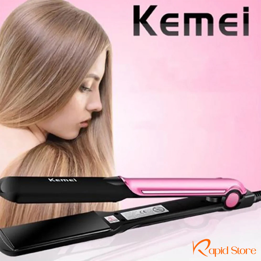 Kemei-KM-2113-StraightCare-Hair-Straightener-for-Women