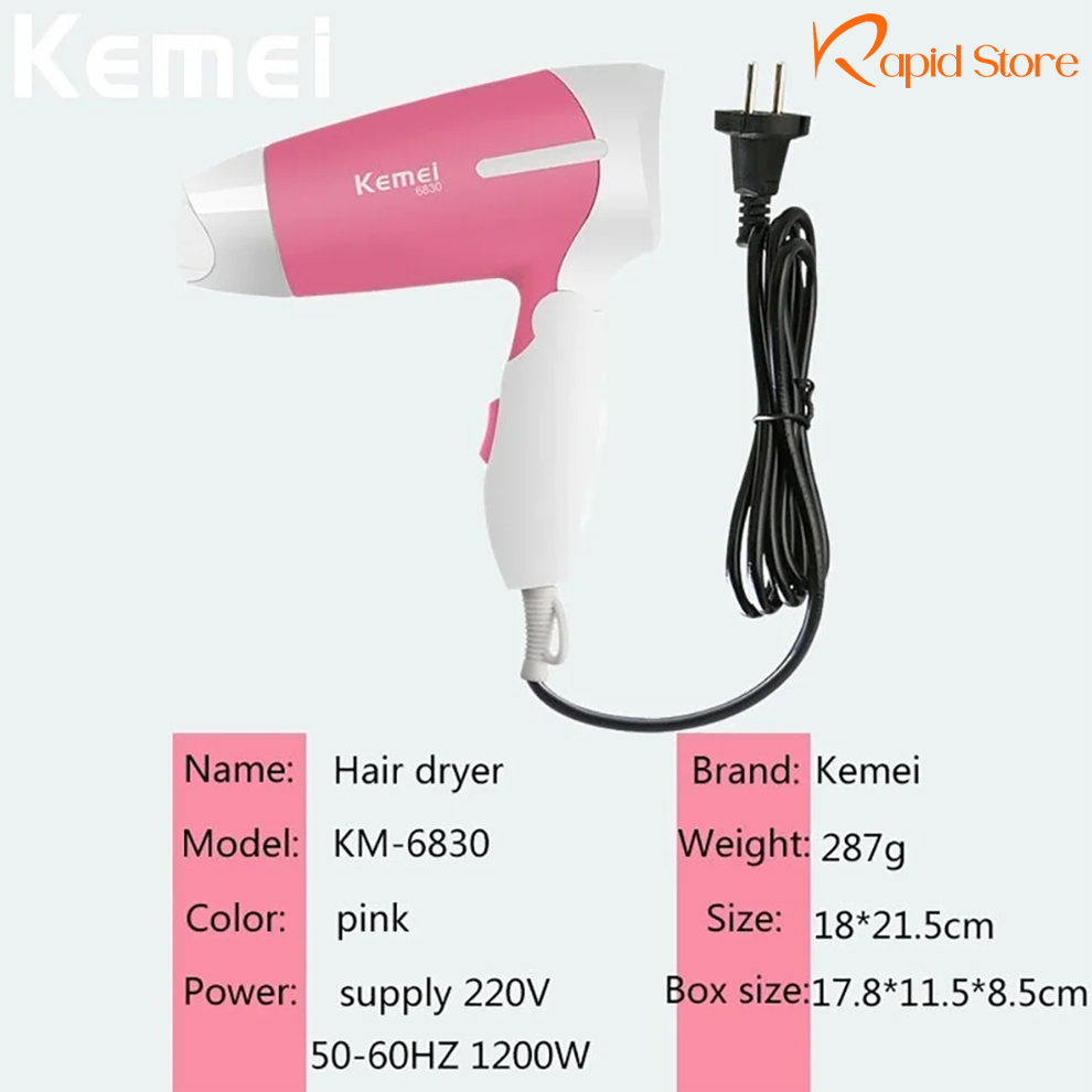 
Kemey-KM-6830-Foldable-Hair-Dryer-for-Women