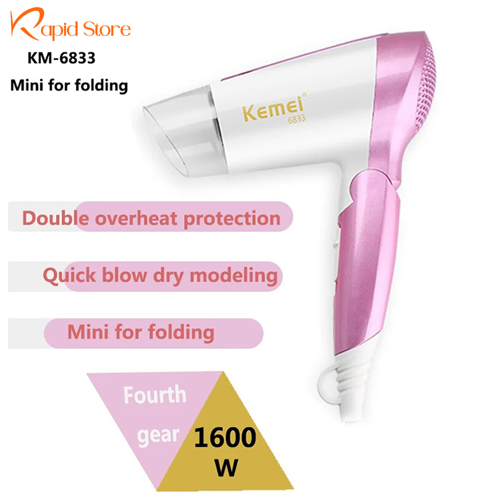 Kemey-KM-6833-Foldable-Hair-Dryer-for-Women