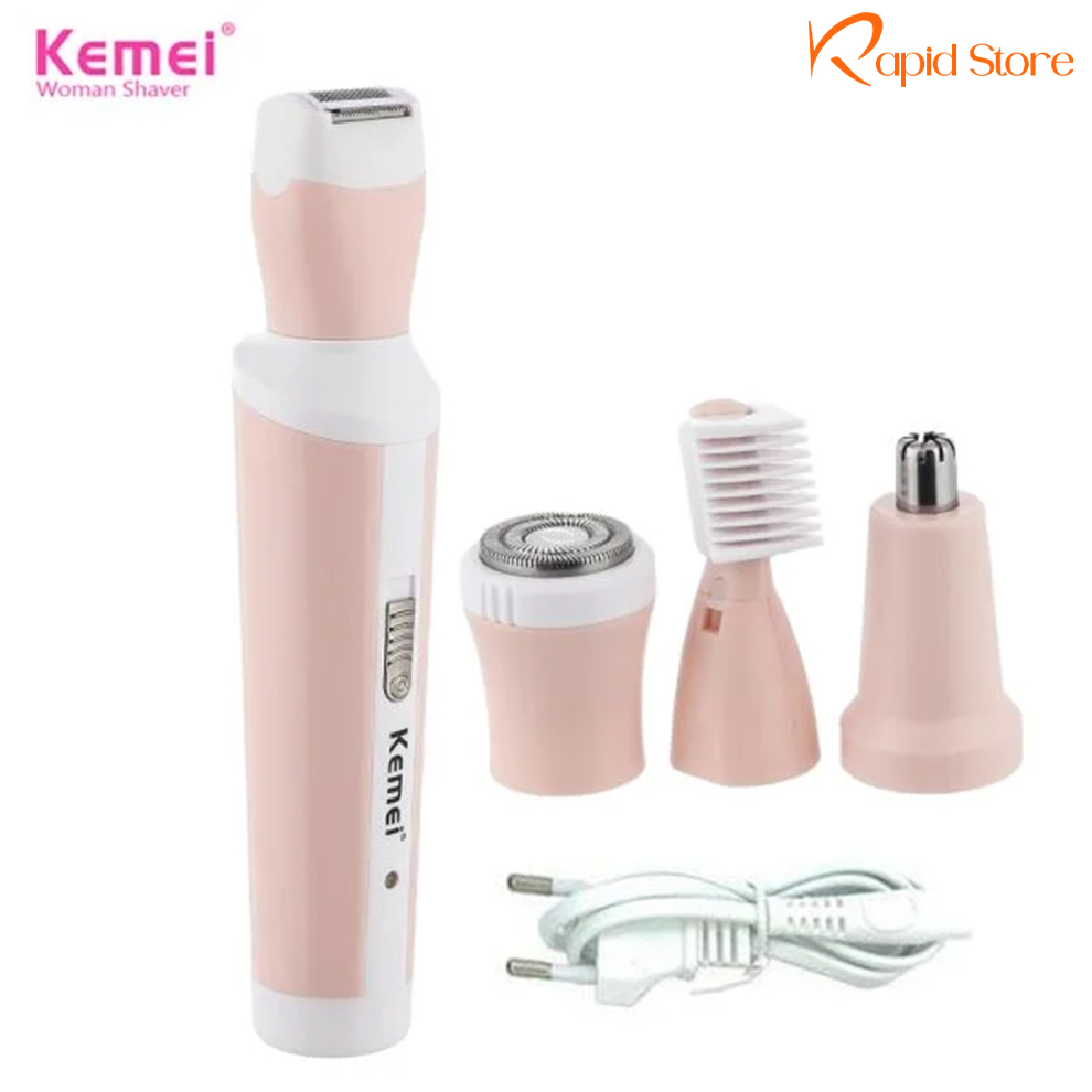 Kemei-KM-3024-Multifunctional-4-in-1-Face-Eyebrow-Nose-Lady-Shaver-Trimmer-for-Women