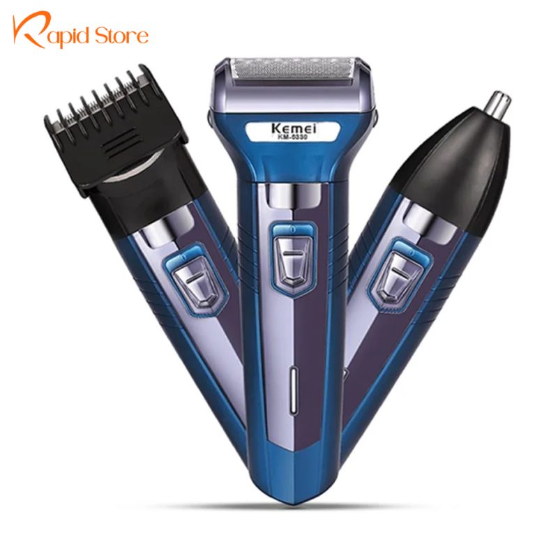 Kemei-KM-6330-Multi-grooming-3-in-1-Shaver-Nose-and-Hair-Clipper-Trimmer-for-Men