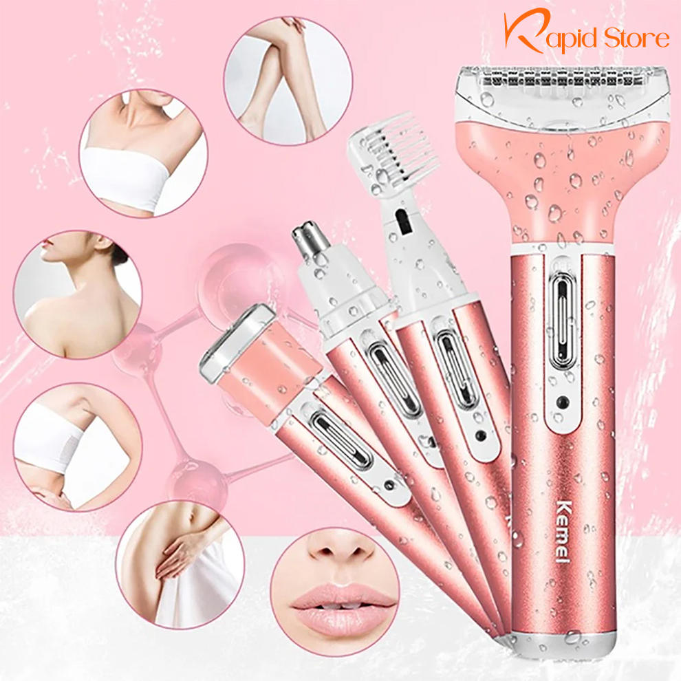 
Kemei-KM-6637-4-in-1-Face-Eyebrow-Nose-Lady-Shaver-for-Women