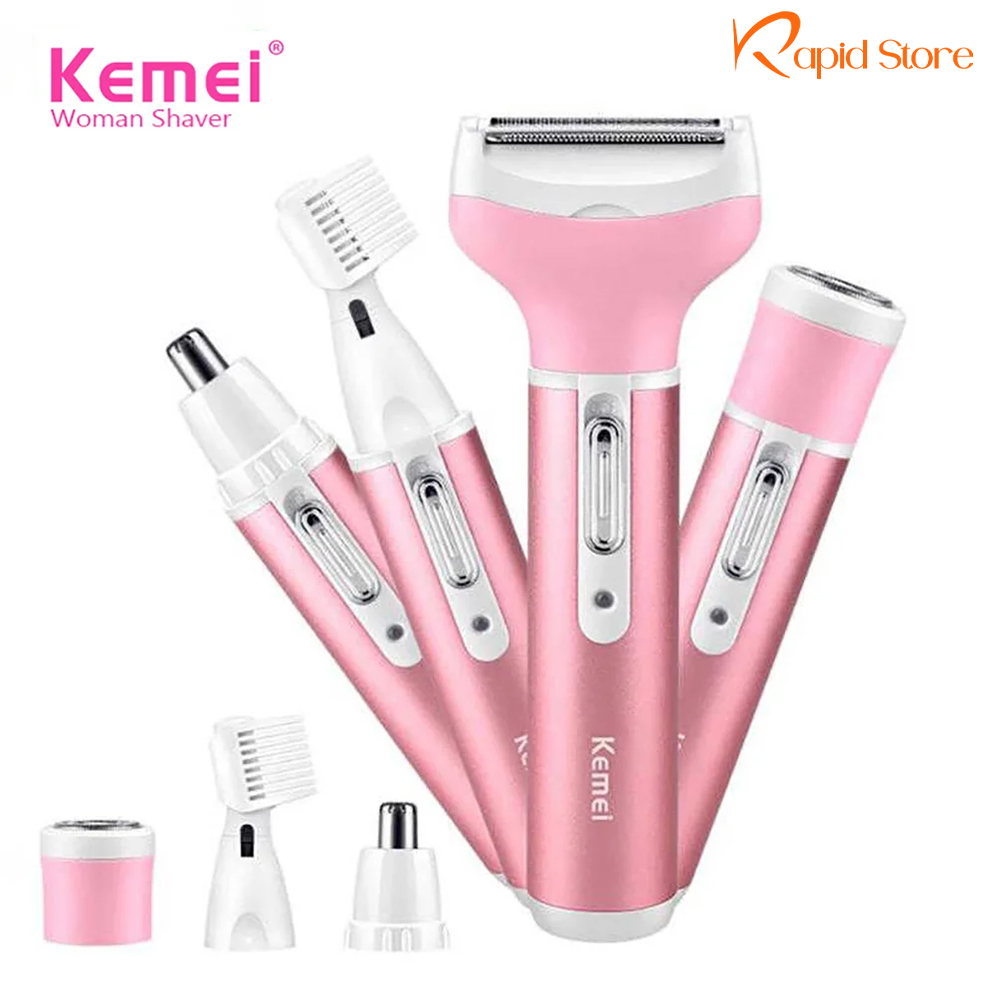 Kemei-KM-6637-4-in-1-Face-Eyebrow-Nose-Lady-Shaver-for-Women