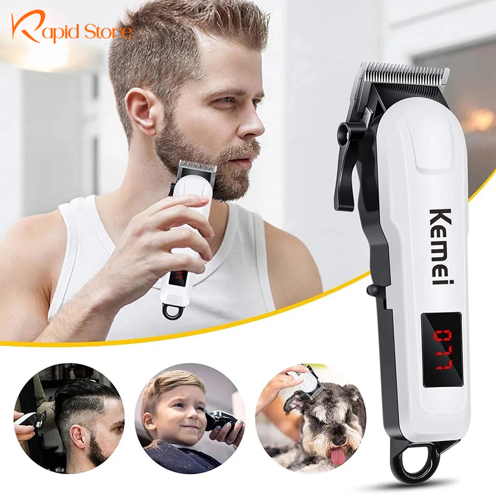 Kemei-KM-809A-Rechargeable-Hair-Clipper-and-Beard-Trimmer-for-Men.