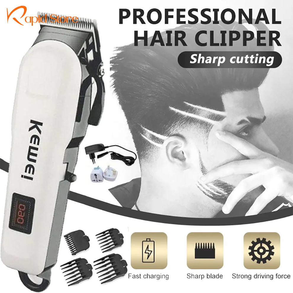 Kemei-KM-809A-Rechargeable-Hair-Clipper-and-Beard-Trimmer-for-Men.