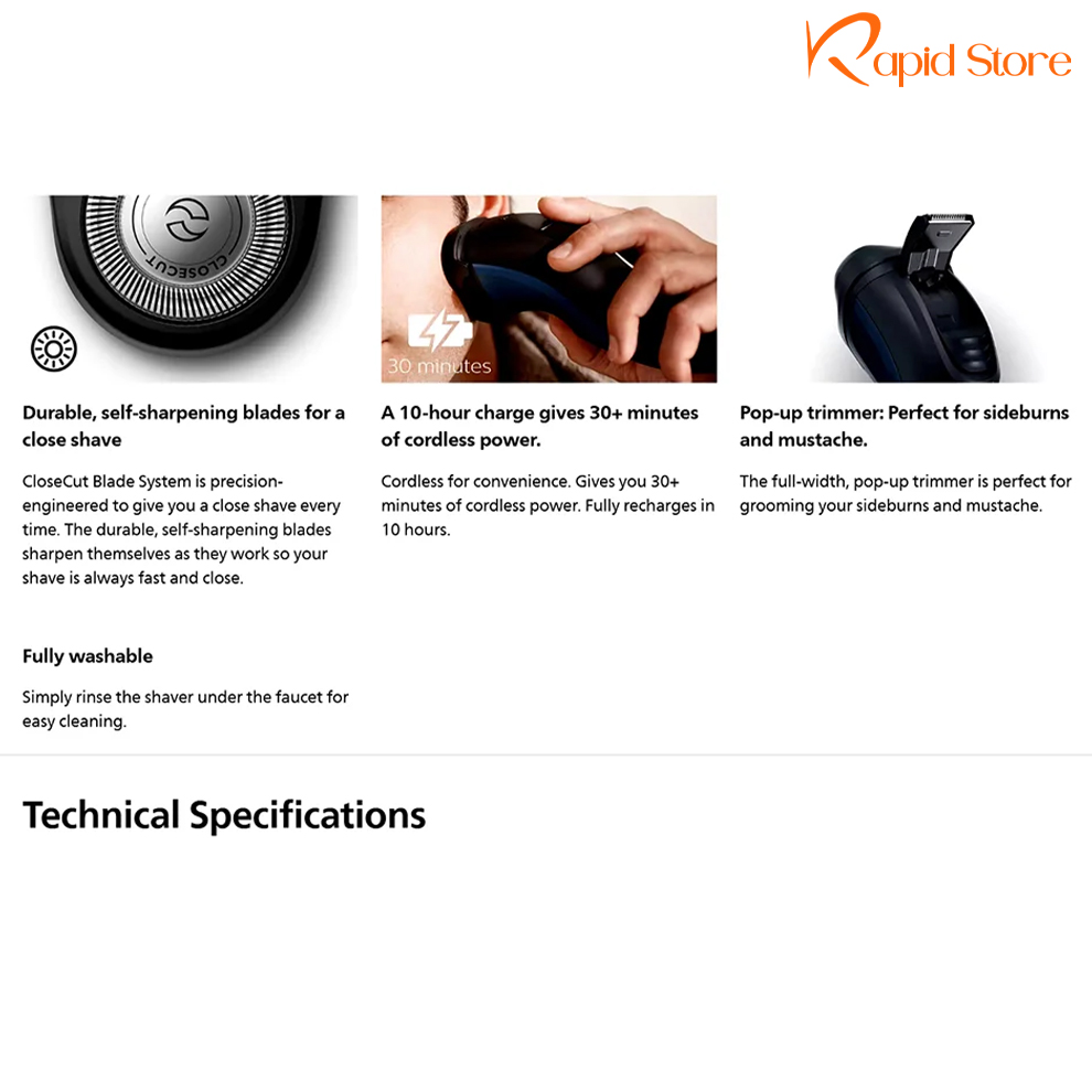 Philips-AT620-81-Norelco-Dry-Electric-Clean-Shaver-for-Men