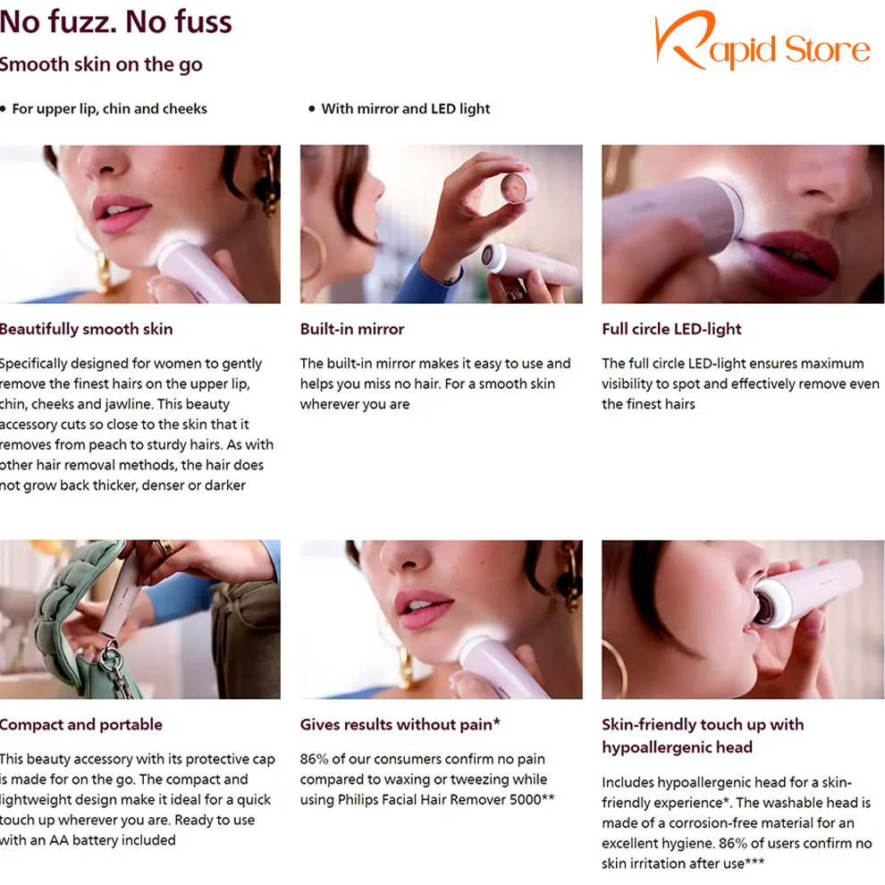 Philips-BRR454-00-Facial-Hair-Remover-5000-Series-Trimmer-for-Women