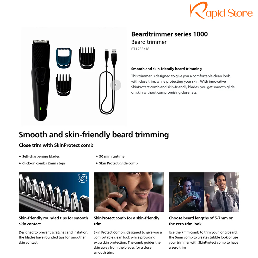 Philips-BT1233-18-Beard-Trimmer-1000-Series-for-Men