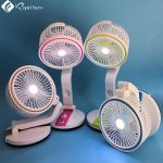 LR 2018 Rechargeable Folding Table Fan with Light