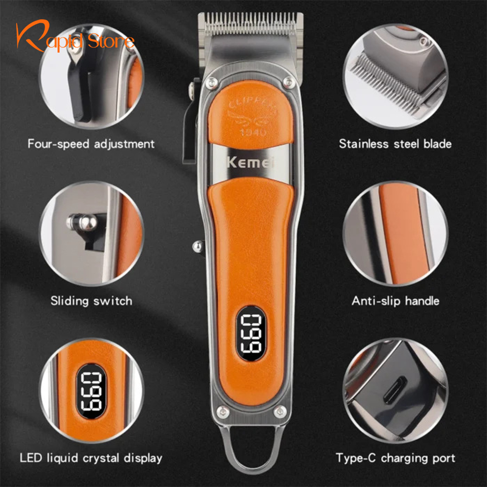 Kemei KM-1940 Professional Hair Clipper And Beard Trimmer