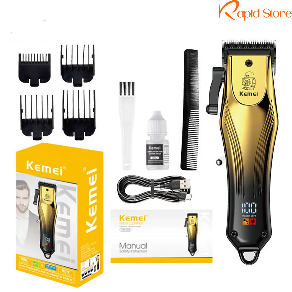 Kemei KM-656 Cordless Hair Clipper and Beard Trimmer for Men